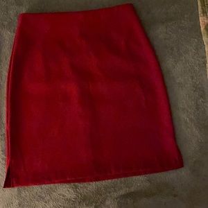 Great for the holidays! Fitted red pencil skirt
